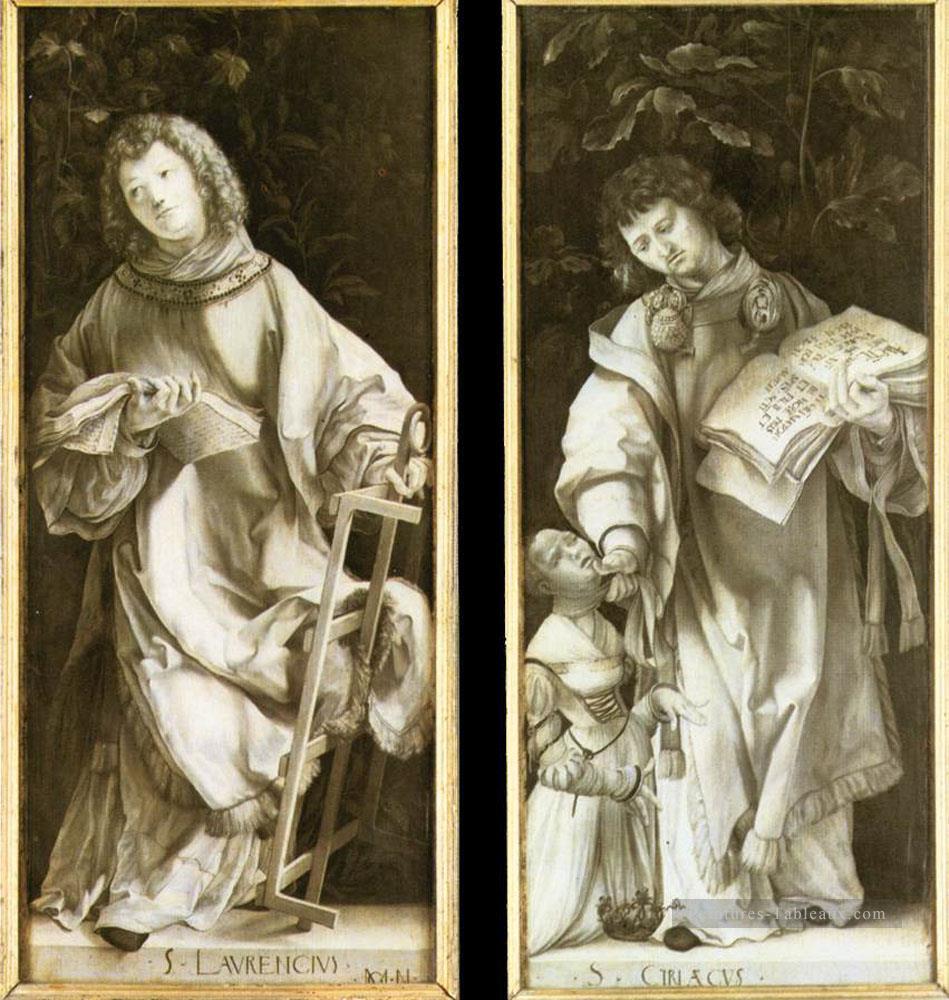 St Laurent et St Cyricus Renaissance Matthias Grunewald Peintures à l'huile